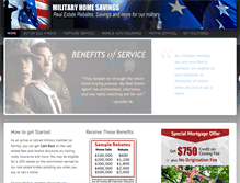 Tablet Screenshot of militaryhomesavings.com